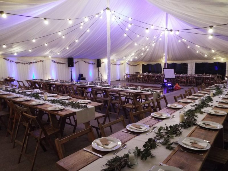 Traditional pole marquee