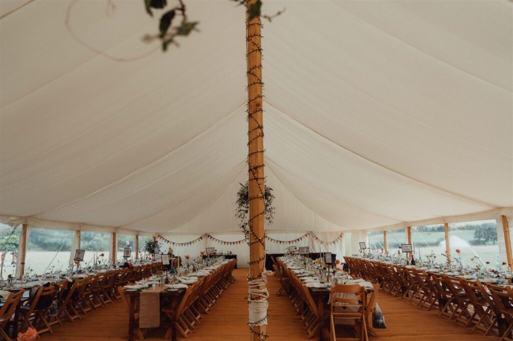 Traditional Pole Marquee With Flat Linings